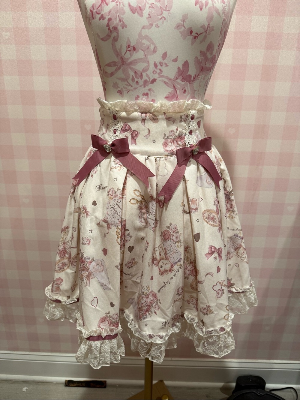 RARE NWT Liz Lisa cat print skirt